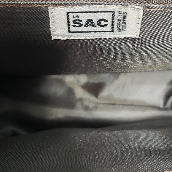 Le Sac Purse Buri Palm Natural Fiber Handbag Purse NWOT Colorful Patchwork - Picture 2 of 5